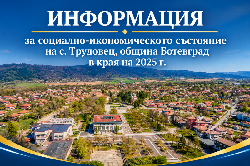 Информация за социално икономическото състояние на с. Трудовец, община Ботевград в края на 2025г.